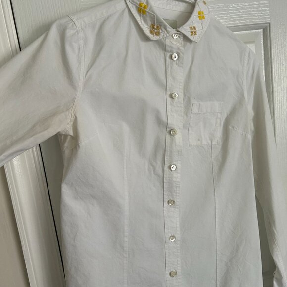 Anthropologie Odille White Button Down Shirt - Picture 4 of 5